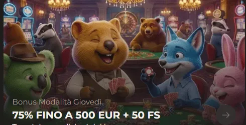 Bonus modalita giovedi 75 fino a 500 euro 50 fs